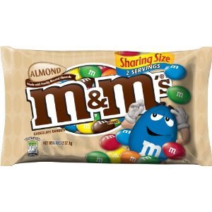 M&m’s Chocolate Candy, Almond, 2.83 Oz. (Pack of 18) logo