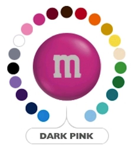 M&m’s Dark Hot Pink Milk Chocolate Candy 1lb Bag logo