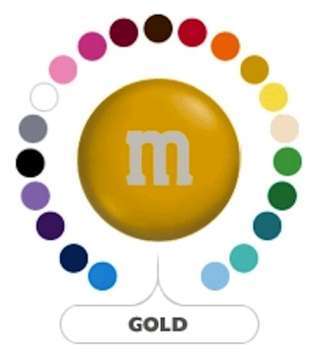 M&m’s Gold Milk Chocolate Candy 1lb Bag logo