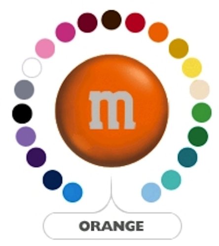 M&m’s Orange Milk Chocolate Candy 1lb Bag logo