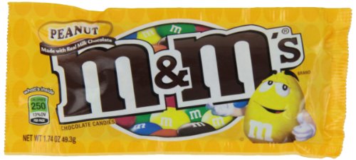 M&m’s Peanut Chocolate Candies, 1.74 ounce Packages (Pack of 24) logo