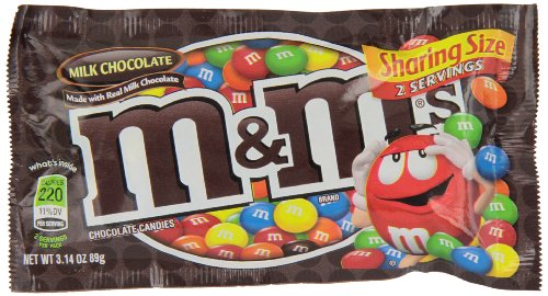 M&ms Plain Chocolate Candy – King Size, 24-count logo