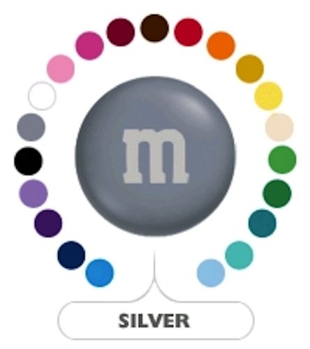 M&m’s Silver Milk Chocolate Candy 1lb Bag logo