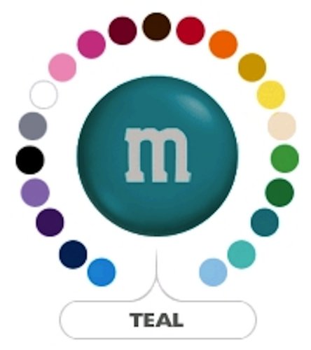 M&m’s Teal Milk Chocolate Candy 1lb Bag logo