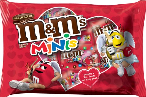 M&M’s Valentine’s Minis Milk Chocolate Candy Packs, 11.23 ounce Packages (Pack of 6) logo