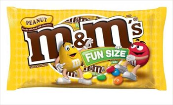 M&M’s With Peanuts Fun Size Bag 11.23 Oz logo
