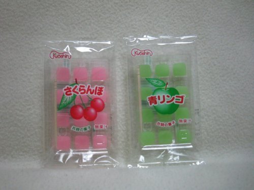 Mochi (rice Cake) Candy Green Apple & Cherry From Japan 12 Pcs Each logo