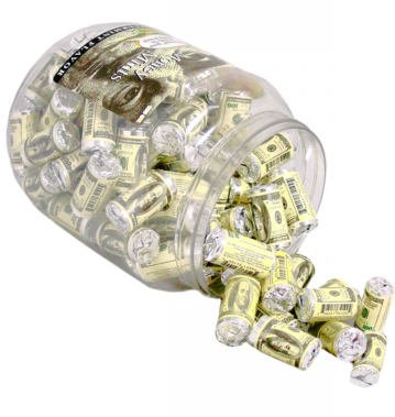 Money Mints, 100 Count Tub logo