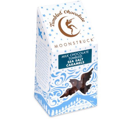 Moonstruck Milk Chocolate Tumbled Sea Salt Caramels logo