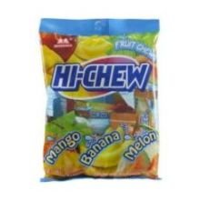 Morinaga Hi-chew Fruit Chews Tropical Mix: Mango, Melon, Banana 3.53oz (Pack of 6) logo