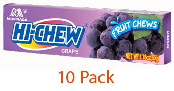 Morinaga – Hi-chew Grape Fruit Chews Candy 10 Pack Display Case logo