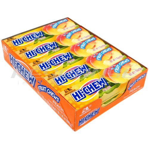 Morinaga – Hi-chew Peach Fruit Chews Candy 10 Pack Display Case logo