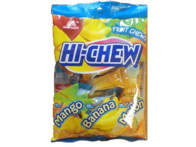 Morinaga – Hi-chew Tropical Assorted Singles Pack Fruit Chews – 20 Invidually Wrapped Pieces logo