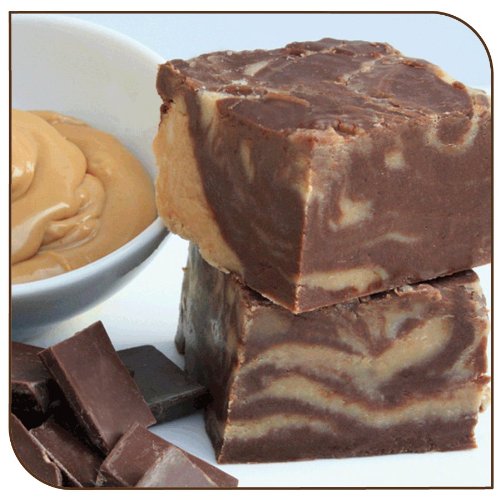 Mo’s Fudge Factor, Chocolate Peanut Butter Fudge 1 Pound logo