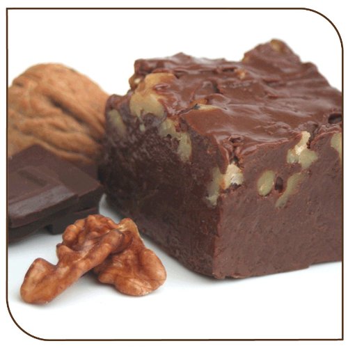 Mo’s Fudge Factor, Chocolate Walnut Fudge 1 Pound logo