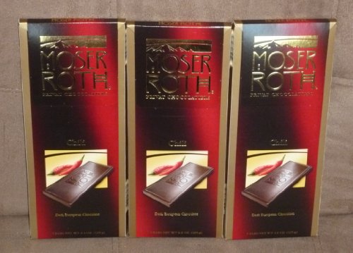 Moser Premium Fine German Chili / Dark Chocolate Bars.(3 Pack) logo