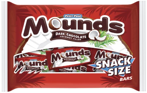 Mounds Halloween Snack Size Candy Bar, Dark Chocolate Coconut Filled, 11.3 ounce Packages (Pack of 6) logo