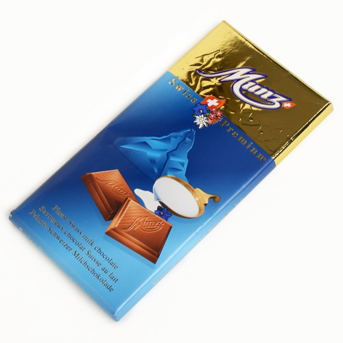 Munz Swiss Chocolate Bar – Dark Chocolate With Hazelnut (100 Gram) logo