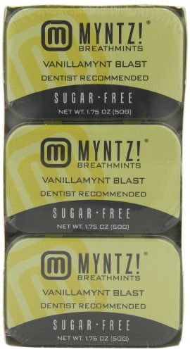 Myntz Vanillamynt Blast Breathmints, 1.75 ounce Containers (Pack of 12) logo