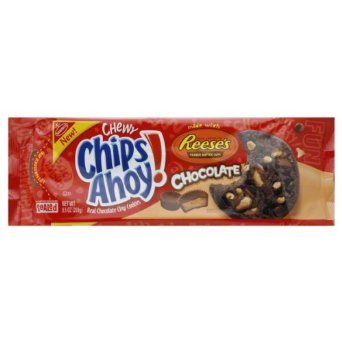 Nabisco, Chips Ahoy! Chewy Reese’s Peanut Butter Cup, Chocolate Cookies, 9.5oz Bag (Pack of 3) logo