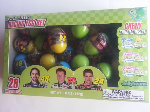 Nascar Racing Egg Set Candy Filled Plastic Easter Eggs 28 Count. Featuring Jimmy Johnson, Dale Earnhardt Jr and Jeff Gordon Eggs logo