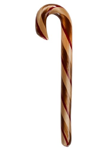 Natural Gingerbread Candy Cane, No Corn Syrup, Hammonds Handmade, 2 Oz Red/tan/brown Stripe logo