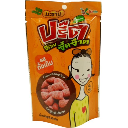 Natural Tamarind Coated Sugar Chewy Candy Snack Original Flavor Net Wt 30 G (1.0 Oz) Preed Brand X 5 Bags logo