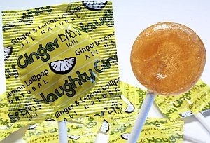 Naughty Ginger – Ginger and Lemon Lollipop logo