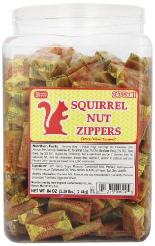 Necco Squirrel Nut Zippers (Pack of 240) logo