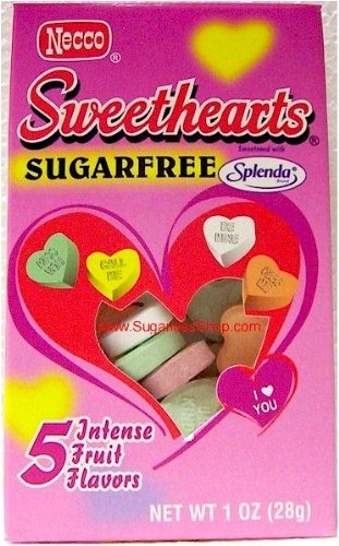 Necco Sugarfree Sweethearts 1 Oz Box logo