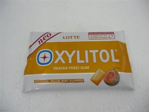 Neo Lotte Xylitol Chewing Gum Sugar Free Melon Mint Made In Thailand logo