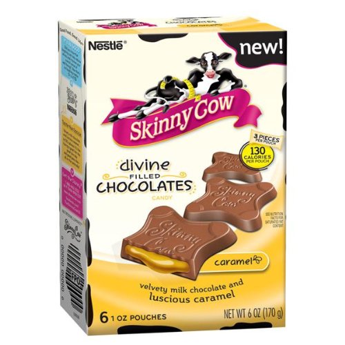 Neslte, Skinny Cow, Divine Filled Chocolates, Caramel, 6oz Box (Pack of 4) logo