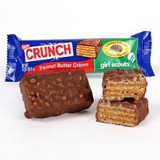 Nestle Crunch Girl Scouts Peanut Butter Creme Candy Bar 1.3oz logo