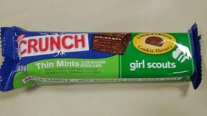 Nestle Crunch Girl Scouts Thin Mints Candy Bar 1.3oz logo