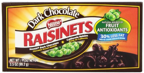 Nestle Dark Raisinets Box, 3.50 ounce (Pack of 18) logo