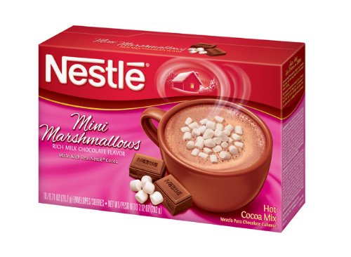 Nestle Hot Cocoa Mix, Mini Marshmallows, 10-count Envelopes (Pack of 12) logo