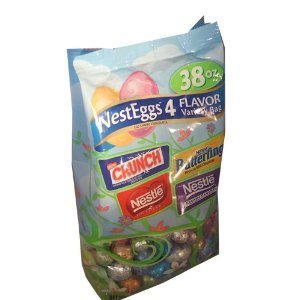 Nestle Nest Eggs Chocolate Foil Wrapped Easter Egg Chocolate Candies 4 Flavor 38 Ounce Variety Bag logo