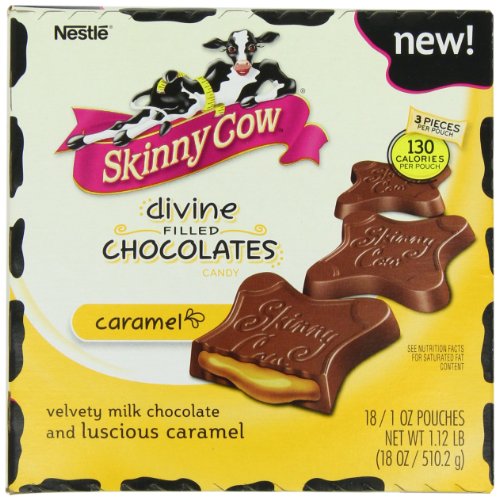 Nestle Skinny Cow Divine Filled Chocolates Caramel, 1 Ounce (Pack of 18) logo