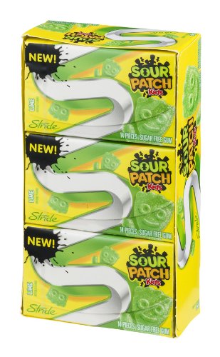 New Stride Sour Patch Kids Sugar Free Gum – Lime,12 Packs logo