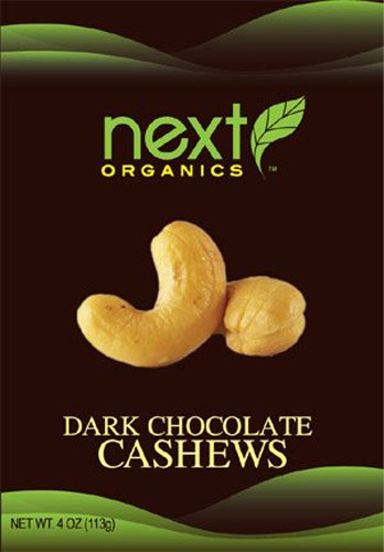 Next Organic Cashews Dark Chocolate Covered, 4 ounce (Pack of 3) logo