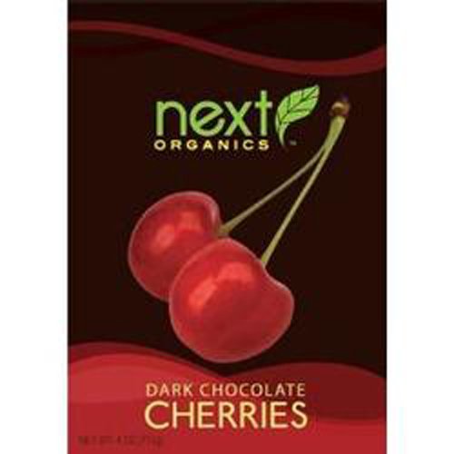 Next Organic Cherries Dark Chocolate Covered, 4 ounce (Pack of 3) logo