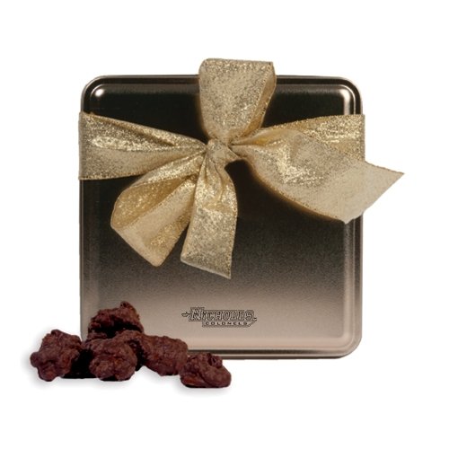 Nicholls Decadent Chocolate Clusters Gold Medium Tin ‘nicholls Colonels Engraved’ logo