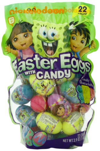 Nickelodeon Easter Eggs With Candy, Dora, Diego, and Spongebob, 22 Eggs logo