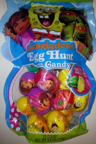 Nickelodeon Easter Eggs With Candy, Dora, Spongebob and The Teenage Mutant Ninja Turtles, 22 Eggs logo