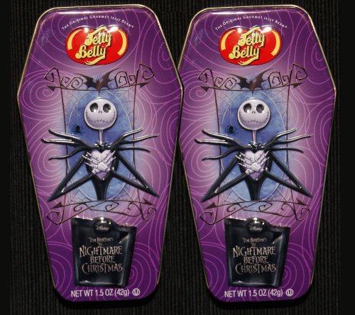 Nightmare Before Christmas Limited Edition Jelly Belly Jellybeans 1.5oz Coffin Tin (2 Pack) logo