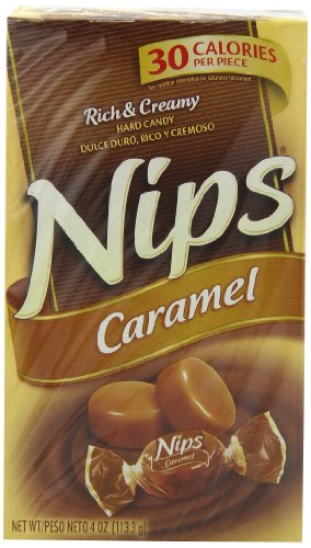 Nips Caramel Candy, 4 ounce Boxes (Pack of 12) logo