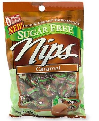 Nips Sugar Free Caramel Candy, 3.25 ounce Bags (Pack of 3) logo