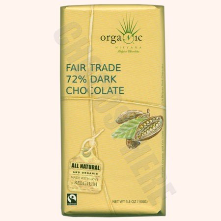 Nirvana Organic 72% Dark Chocolate Bar logo