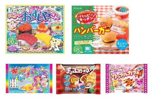 No Damage Shipment With New Cardboard!! Kracie Popin Cookin 5 Item Bundle With Sushi, Hamburger, Waffle, Oekaki Gummy Land, Choco Crone logo