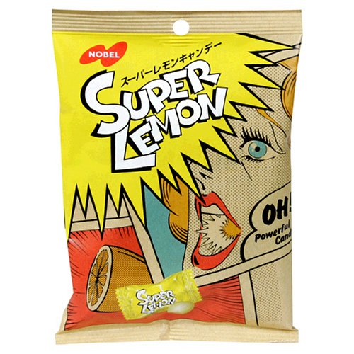 Nobel Japanese Candy, Nostalgic Super Lemon Candy, 3.09 ounce Bags (Pack of 6) logo